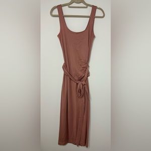 Vince dress Sleeveless Pima Cotton wrap midi Womens